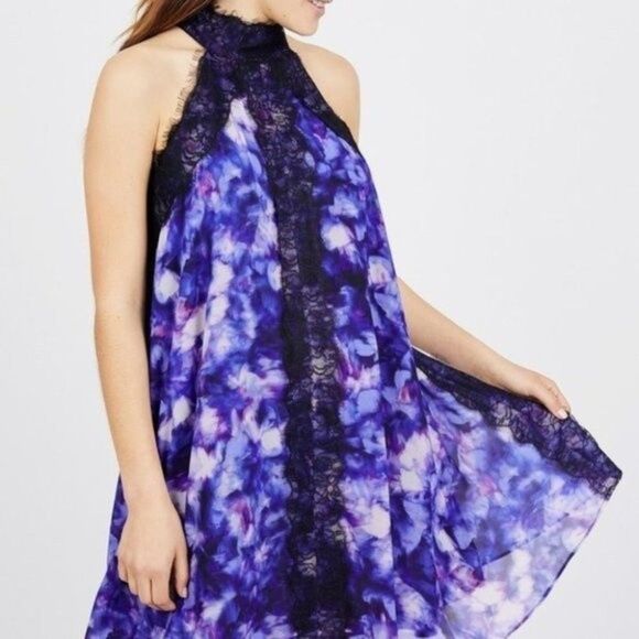 Badgley Mischka Lace Trapeze Mini Dress size 10 - Picture 3 of 15